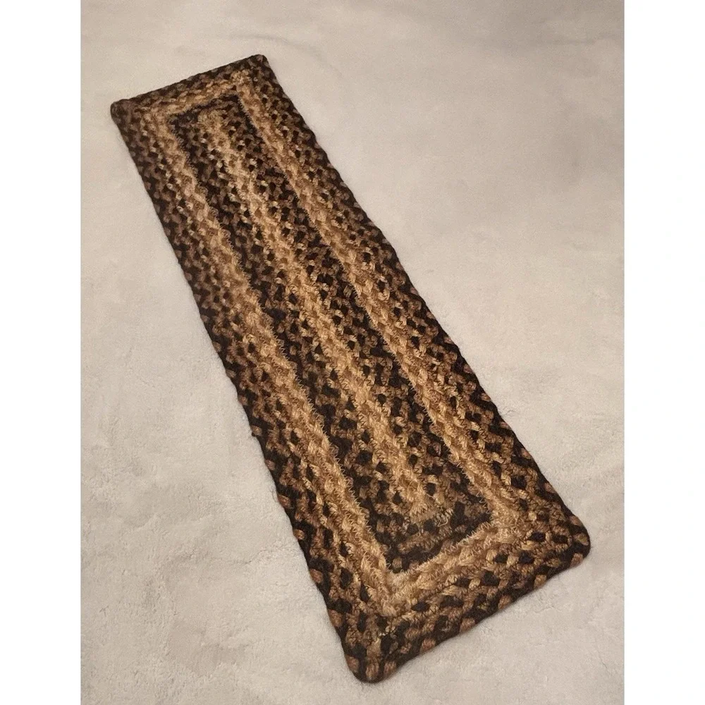 Rustic Jute Braided Small Table Runner Accent Mat 8